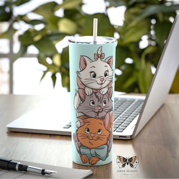 The Aristocats 20oz Steel Tumbler With Lid & Straw - Picture 9 of 14
